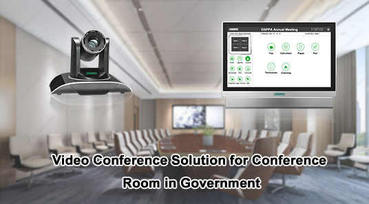 حل مؤتمرات الفيديو لغرفة المؤتمرات في الحكومة